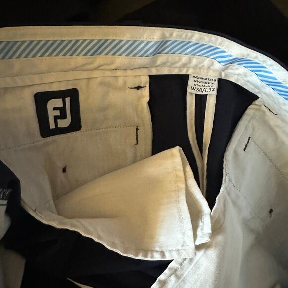 FootJoy FJ Golf Pants Navy Blue Mens Size 38 x 32 performance stretch - Picture 5 of 7